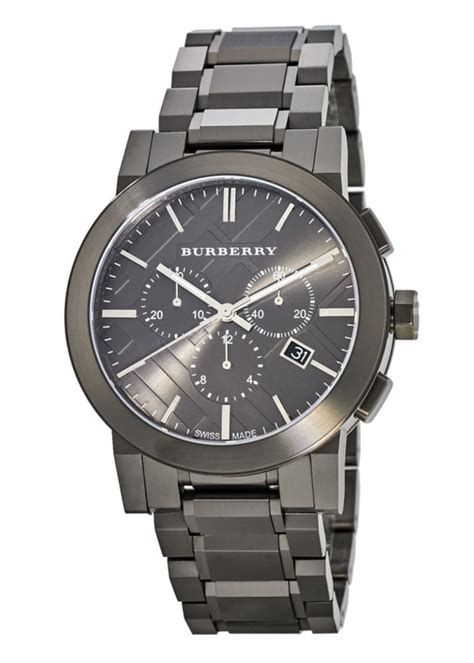 burberry mens brushed grey chronograph watch|Burberry automatic watches unisex.